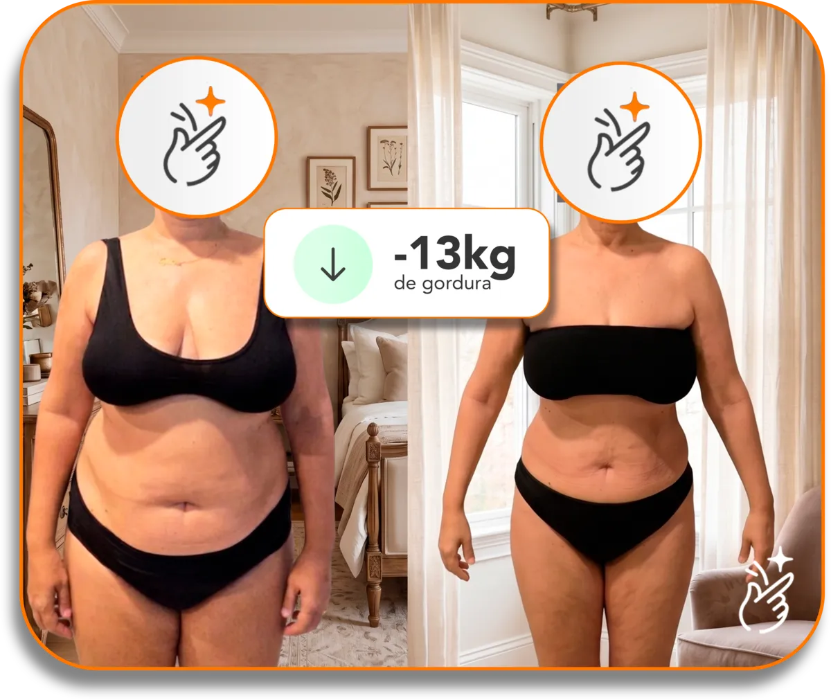 Resultado real: perda de 13kg de gordura com o programa Magra em Casa